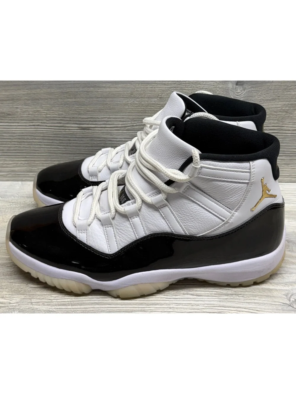 Air Jordan 11 Retro Concord White Black Gold Basketball Shoes Men's Size 11